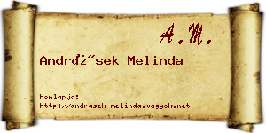 Andrásek Melinda névjegykártya